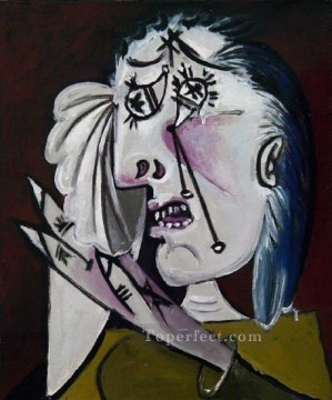 La femme qui pleure 4 1937 Cubism Oil Paintings